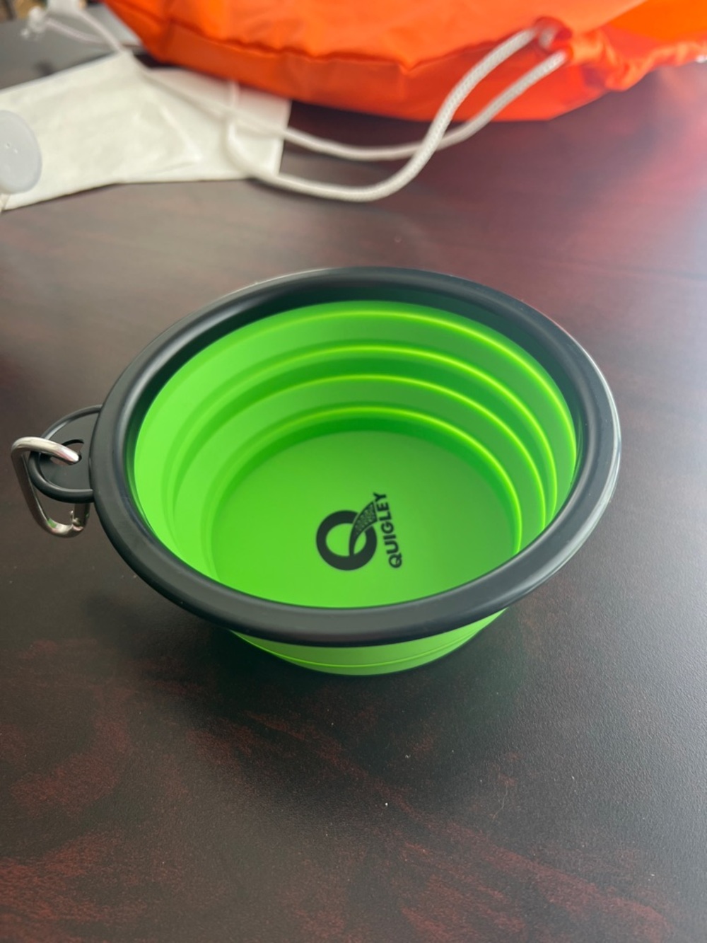 Collapsible Silicone Travel Bowl - Bright Green